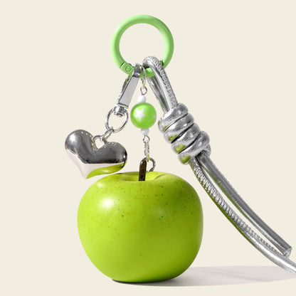 Ultra-Realistic Apple Bag Charm Style 2 Green