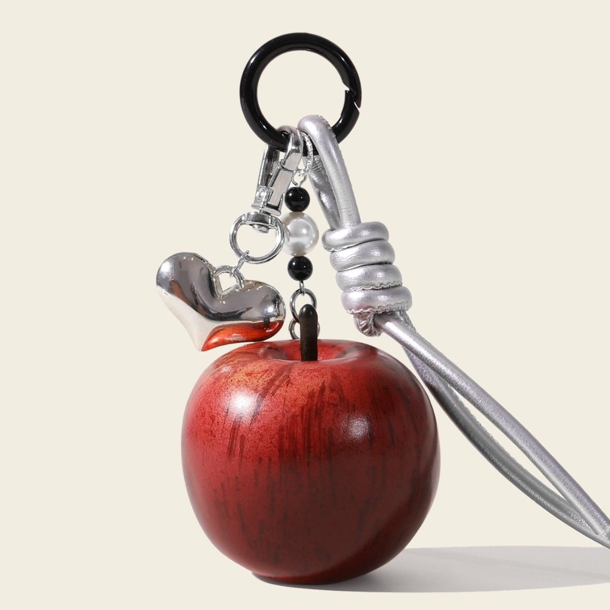 Ultra-Realistic Apple Bag Charm Style 2 Red