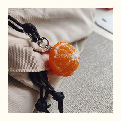 Ultra-Realistic Orange Keychain Bag Charm
