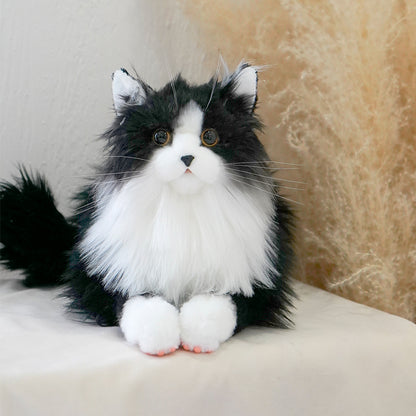 Ultra-Realistic Tuxedo Cat Plush