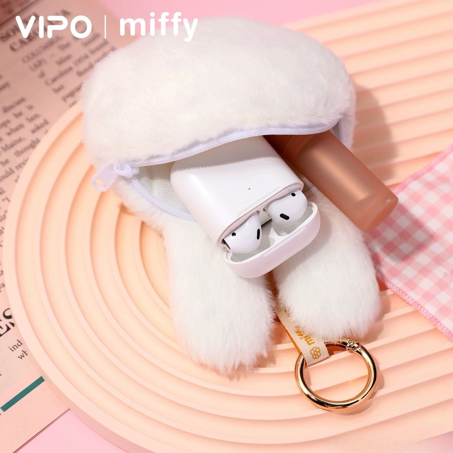 VIPO x Miffy Plush Coin Purse & Earbud Pouch Bag Charm