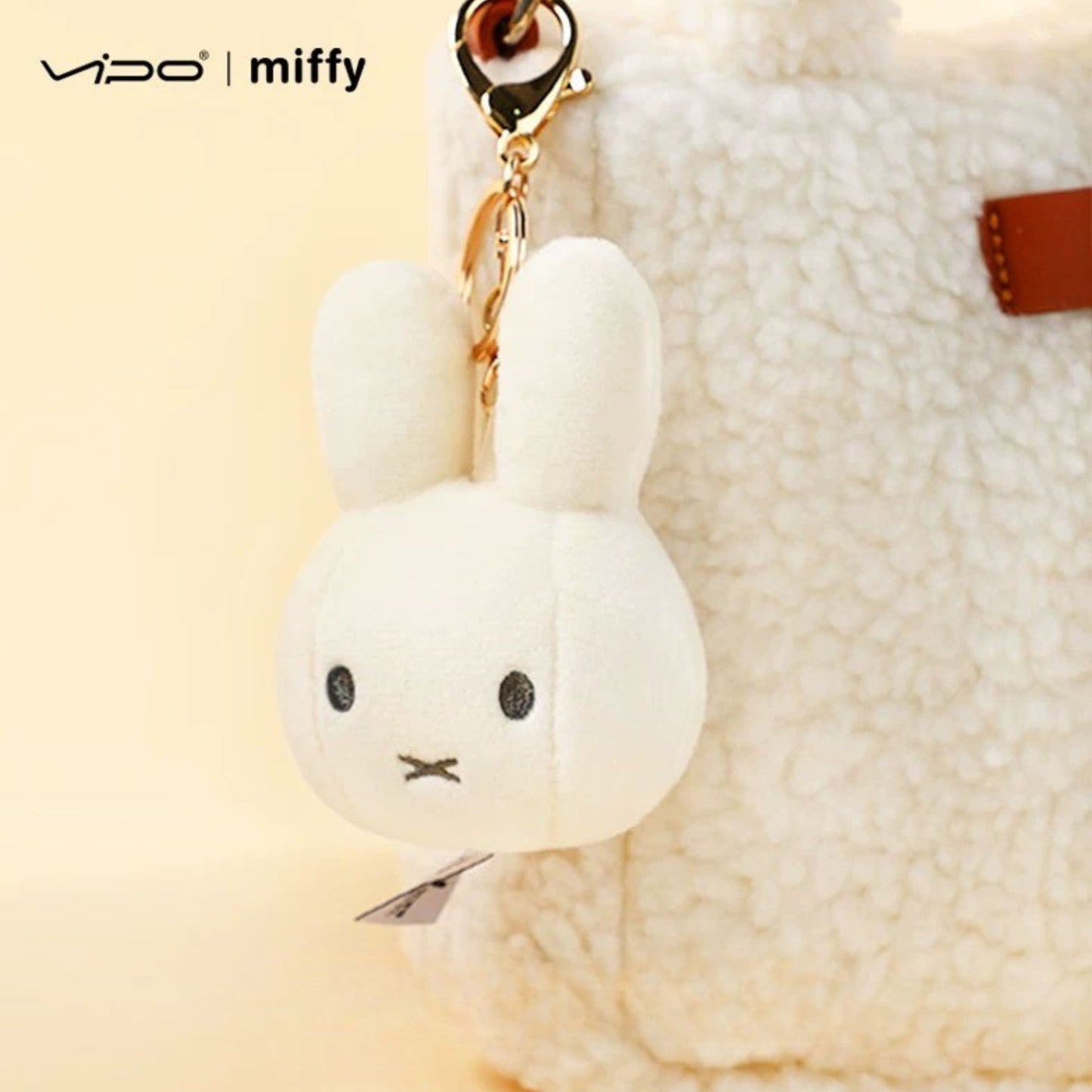 VIPO x Miffy Plush Cute Rabbit Head Bag Charm