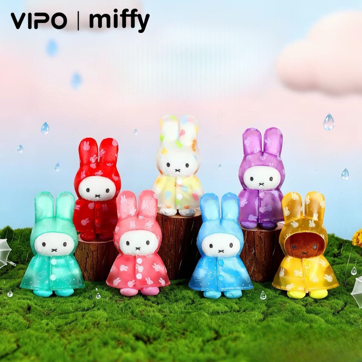 VIPO x Miffy Raincoat Series Plush Bag Charm Blind Box