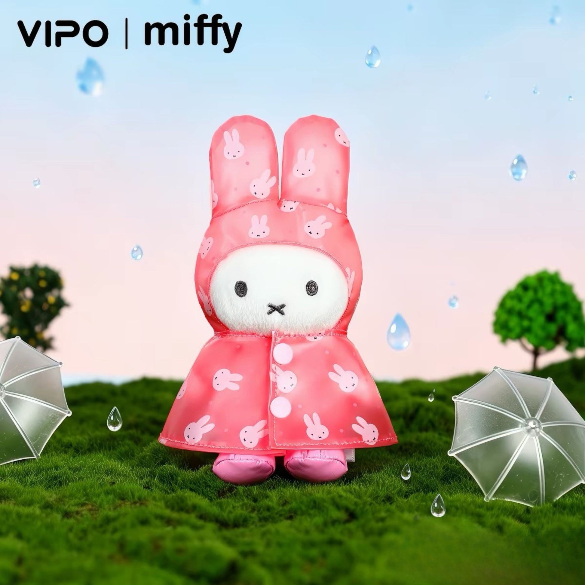 VIPO x Miffy Raincoat Series Plush Bag Charm Blind Box