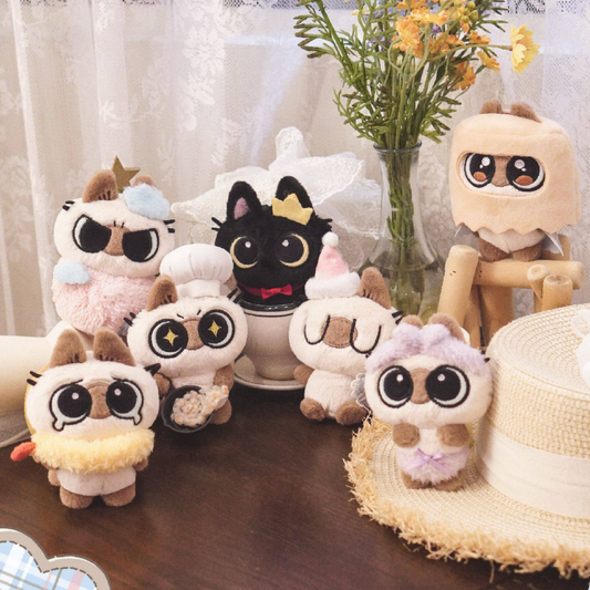 Variants of Nobeko Azukisan's Daily Life 10cm Plush Pendants Blind Box