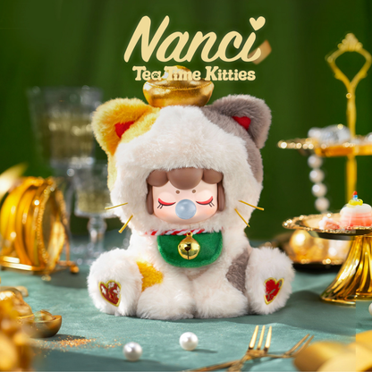 The hiddden variant of this series of blind box. Its name is Wealth God. It looks very beautiful, in various colors. It has a golden ingot on its head and a golden bell around its neck, which can bring good luck to people.