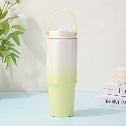 White yellow Gradient Stainless Steel Car Tumbler 