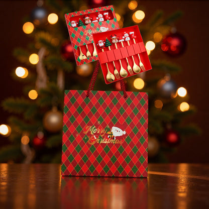 Xmas Cartoon Cutlery Gift Set of 6