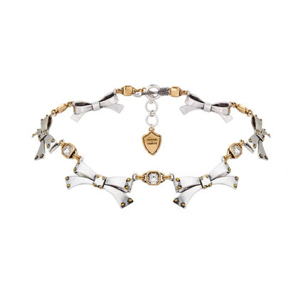 YANXUE - YANXUE x TRINITE “Armour” Vintage Bow Necklace1