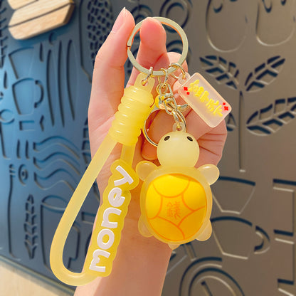 Yellow Glow-in-the-Dark Turtle Bag Charm