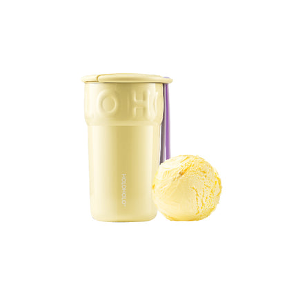 Yellow 316 Stainless Steel Travel Mug with Ceramic Liner 390ml