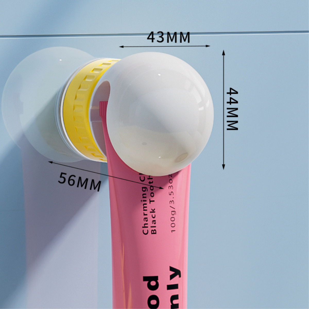 Yellow & White No Drill Toothpaste Holder