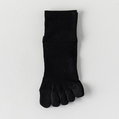 Zhuji_Tianchuan_Socks_Women_Breathable_Pure_Cotton_Finger_Socks_Black