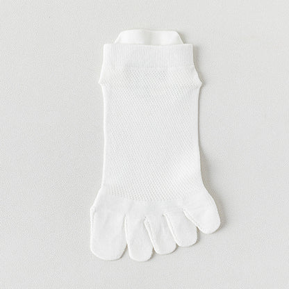 Zhuji_Tianchuan_Socks_Women_Breathable_Pure_Cotton_Finger_Socks_White